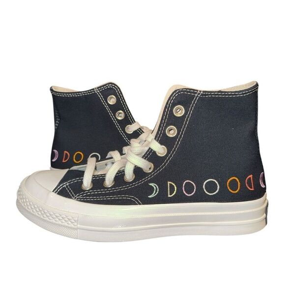 Converse Chuck High Mystic Symbols Sneakers Shoes Women’s 6.5 Black White Egret - Picture 3 of 6